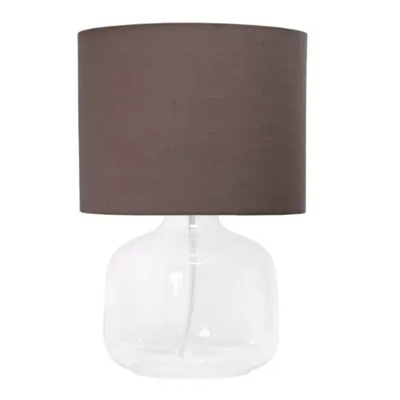 Glass table lamp with fabric shade - lt2064-clg