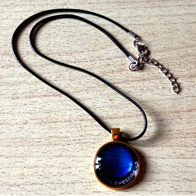 Stunning punk shine art handcrafted antique bronze planet pendant necklace unique