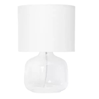Glass Table Lamp with Fabric Shade - LT2064-CLG - Thumbnail 4