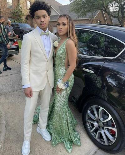 Stunning Mermaid Sequin Prom Dresses Evening Gowns 