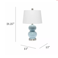 Lalia Home Dual Orb Table Lamp with Fabric Shade - LHT-4003-LT - Thumbnail 2