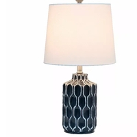 Lalia Home Moroccan Table Lamp with Fabric White Shade - LHT-5034-BL - Thumbnail 1