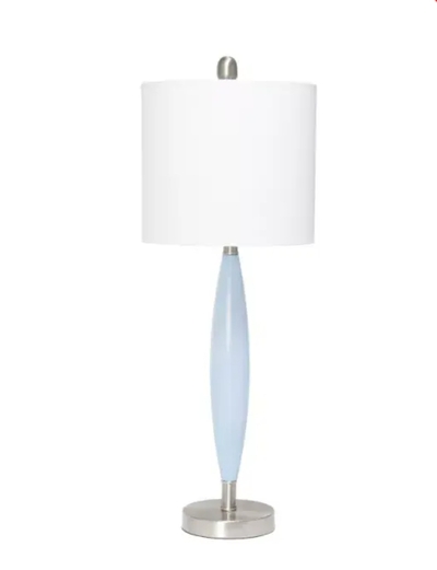 Lalia Home Stylus Table Lamp with White Fabric Shade - LHT-5036-BL