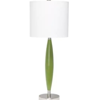 Lalia Home Stylus Table Lamp with White Fabric Shade - LHT-5036-BL - Thumbnail 1