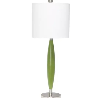 Lalia home stylus table lamp with white fabric shade - lht-5036-bl