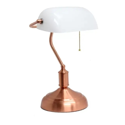 Beauty executive banker's desk lamp with glass shade - lt3216-rgd - Thumbnail 2