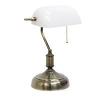 Beauty Executive Banker's Desk Lamp with Glass Shade - LT3216-RGD - Thumbnail 1