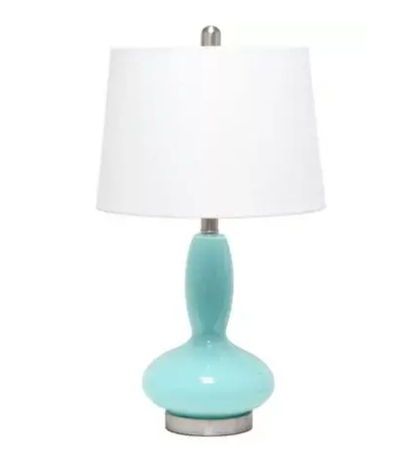 Super Lalia Home Glass Dollop Table Lamp with White Fabric Shade - LHT-5001-TL