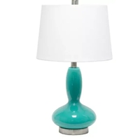 Super Lalia Home Glass Dollop Table Lamp with White Fabric Shade - LHT-5001-TL - Thumbnail 1