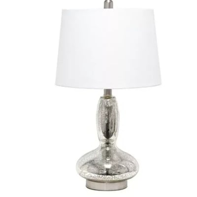 Super lalia home glass dollop table lamp with white fabric shade - lht-5001-tl