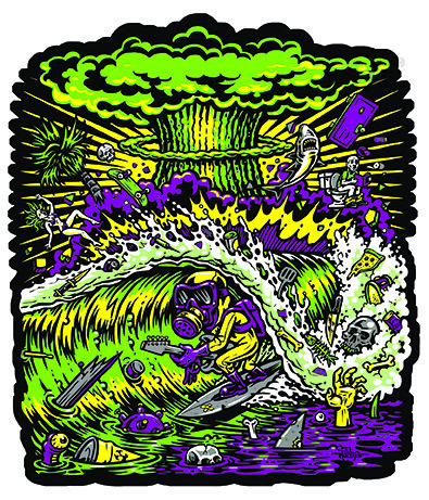 Toxic Surfer sticker