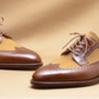 New Handmade Mens 5 Eyelet Derby Full Brogue Long Wing-tip Dress Shoes - Thumbnail 2