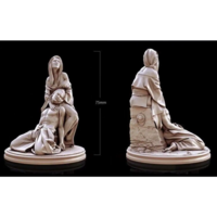 1/24 75mm 3D Print Model Kit Asian Beautiful Girl & Man Miniature Unpainted - Thumbnail 1