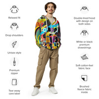 MW Bliss Unisex zip hoodie - Thumbnail 1
