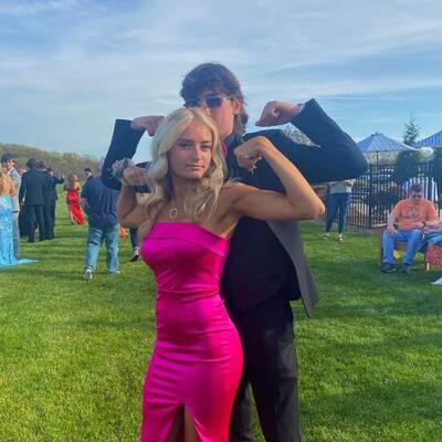 Hot pink a line strapless prom dresses evening dresses