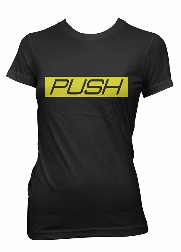 Women's PUSH T-Shirt Black/Gold