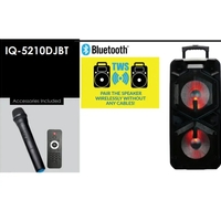 Portable Bluetooth Speaker with True Wireless Technology - IQ-5210DJBT - Thumbnail 2
