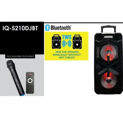 Portable bluetooth speaker with true wireless technology - iq-5210djbt