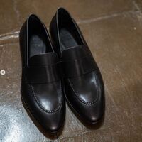 Handsome Choice Handmade Black Penny Loafer Dress Shoes - Thumbnail 1