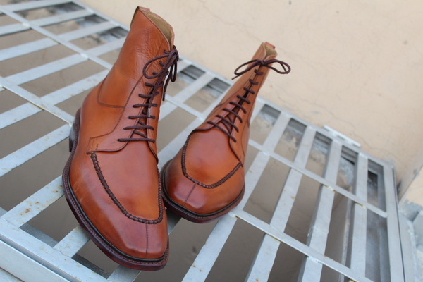 Classic Brown Split Toe Men's Ankle High Dress Boot