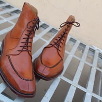 Classic Brown Split Toe Men's Ankle High Dress Boot