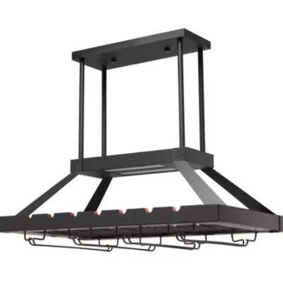 Elegant designs 2 light led overhead wine rack - wr1000-orb - Thumbnail 2