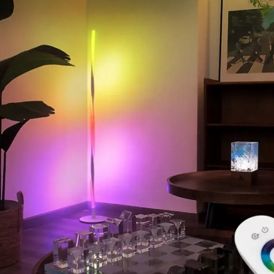 Spiral rgb color floor lamp