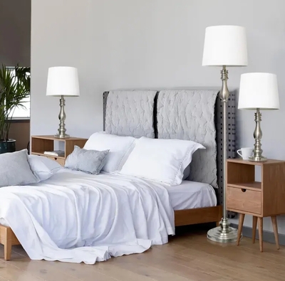 Lalia Home Perennial Morocco Classic 3 Piece Metal Lamp Set (2 Table Lamps, 1 Floor Lamp) - LHS-1004-BS