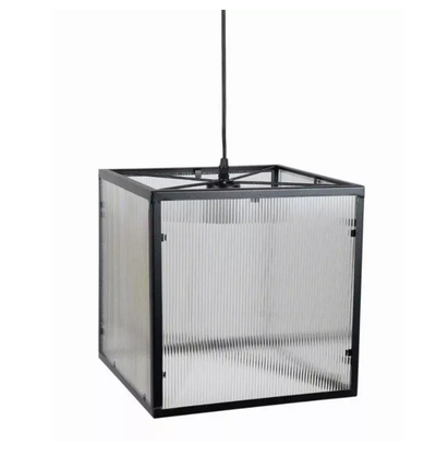 Hanging Lamp Max 40 WATT 12"SQ Iron/Acrylic (cord length is 44"L) - 82696DS
