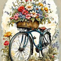 Bicycle Cross Stitch Pattern - Thumbnail 2