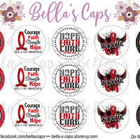 Aids/HIV Awareness 1" Round Digital Cabochon Image - Thumbnail 1