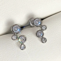 Bubble CZ Stud Earrings - Thumbnail 4