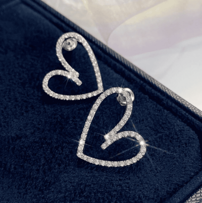 Heart CZ Earrings 