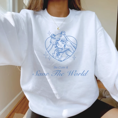 *free shipping*be cute & save the world sweatshirt