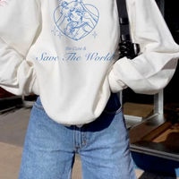 *Free Shipping*BE CUTE & SAVE THE WORLD SWEATSHIRT - Thumbnail 1