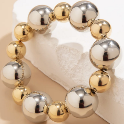 Chunky beaded bracelets stretch 