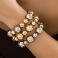 Chunky beaded bracelets stretch  - Thumbnail 3