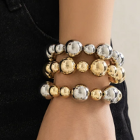 Chunky beaded bracelets stretch  - Thumbnail 4