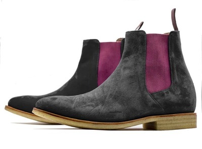 Men's Black Suede Handmade Chelsea Ankle Fashion Boots