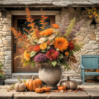 Autumn Flowers Cross Stitch Pattern - Thumbnail 2