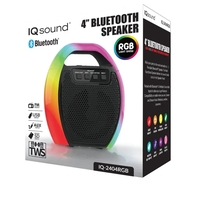 4" Portable Bluetooth Speaker with RGB Handle - IQ-2404RGB - Thumbnail 1