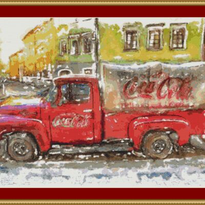 Coca cola trunk cross stitch pattern - Thumbnail 4