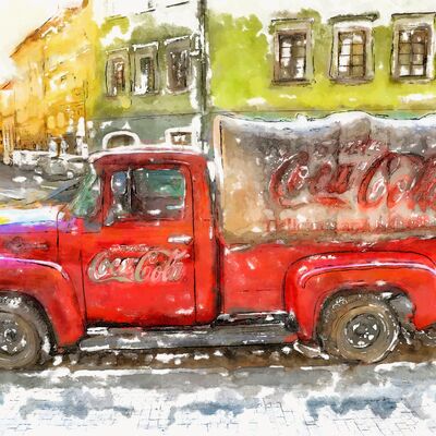 Coca cola trunk cross stitch pattern