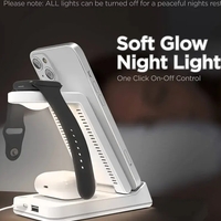 5-In-1 Charging Stand With Alarm Clock & Nightlight - WC501 - Thumbnail 2