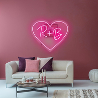 Initial Letter Love Pattern Neon Light WNS010 - Thumbnail 2