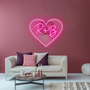 Initial Letter Love Pattern Neon Light WNS010-2