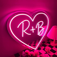 Initial Letter Love Pattern Neon Light WNS010 - Thumbnail 3