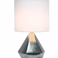 Pyramid Table Lamp - LT2079-SLV - Thumbnail 1