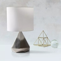 Pyramid Table Lamp - LT2079-SLV - Thumbnail 3