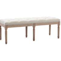 Ming End of Bed Bench Upholstered Entryway Bench French Benchwith Rubberwood Legs for Bedroom/Entry/Hallway - W21248045 - Thumbnail 1
